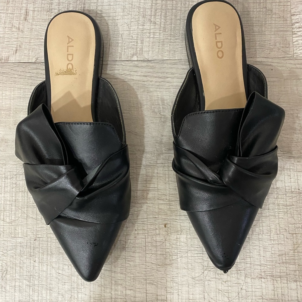 ALDO Black Mules